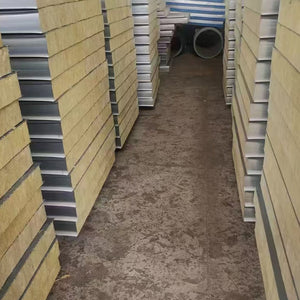 Rock wool color steel enterprise mouth sandwich panel